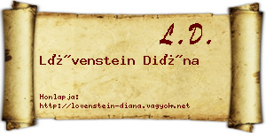 Lövenstein Diána névjegykártya